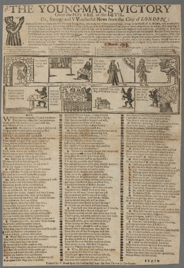 Ein Papierschnitt mit fettem Text und detaillierten Illustrationen von entschlossenen jungen Männern, die einen Sieg feiern.