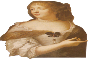 Ein Gemälde einer Frau in einem weißen Kleid mit einer Perlenkette, vor einem weißen Hintergrund, das als Porträt von Maria Feodorovna, einer russischen Adligen aus dem 16. Jahrhundert, gilt. Ihre Gesichtszüge sind zart, ihre Augen schauen zur Seite, ihr Haar ist ordentlich zurückgebunden und ihr Kleid ist mit feiner Spitze verziert.