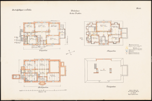 Schwarz-weißer architektonischer Grundriss des Schlosshofs in Stuttgart, Deutschland, mit detaillierten Raumplänen und Textanmerkungen.