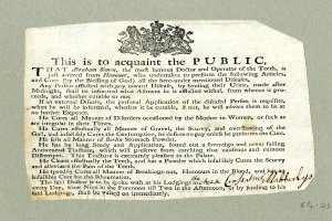 Eine Zeitung mit dem Text "Dies dient zur Information der Öffentlichkeit" und einem Logo.